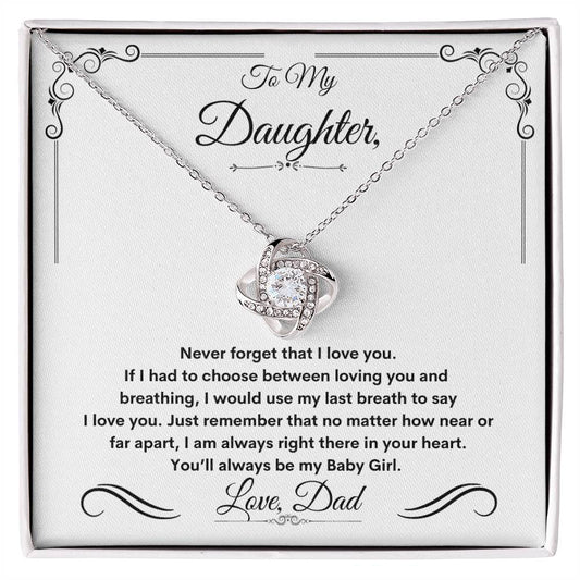 To My Daughter | Love Knot Necklace | Love Dad