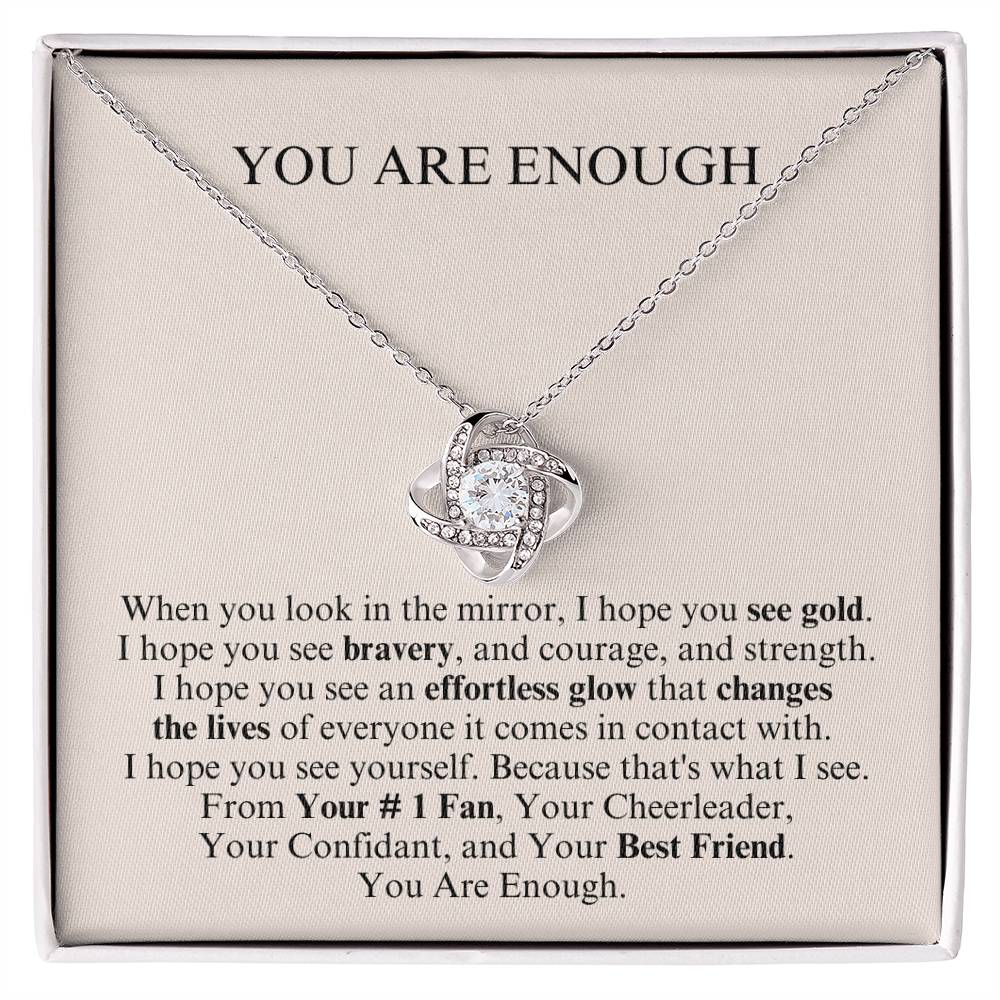 You Are Enough | Love Knot Necklace