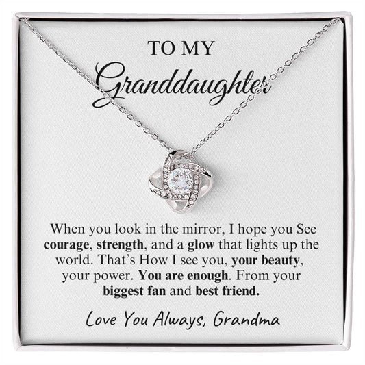 To My Granddaughter | Love Knot Necklace | Love You Always