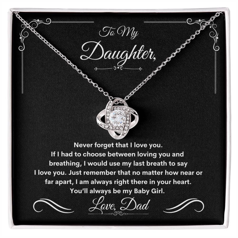 To My Daughter | Love Knot Necklace | Love Dad