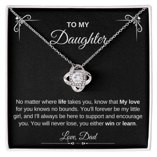 To My Daughter | Love Knot Necklace | Love Dad