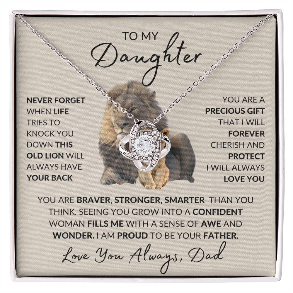 To My Daughter | Love Knot Necklace | Love Dad | Limited Supply