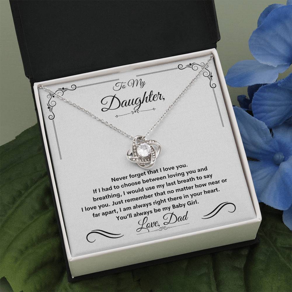 To My Daughter | Love Knot Necklace | Love Dad