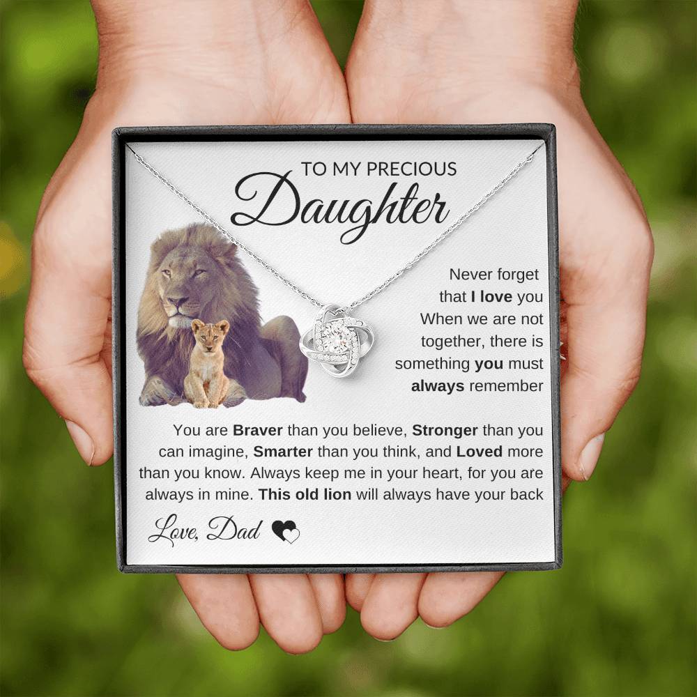 To My Precious Daughter | Love Knot Necklace | Love Dad | Limited Supply