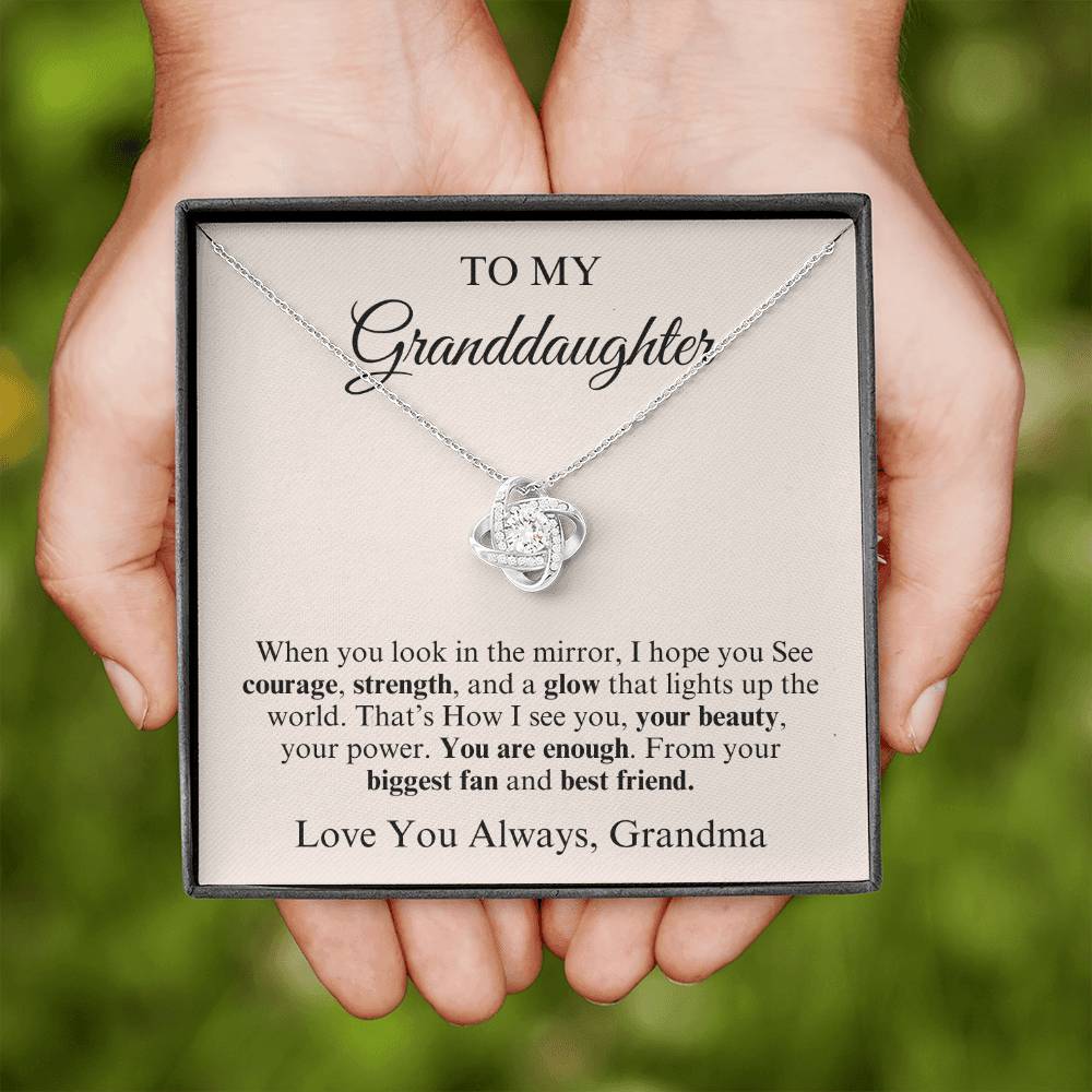 To My Granddaughter | Love Knot Necklace | Love Always Grandma