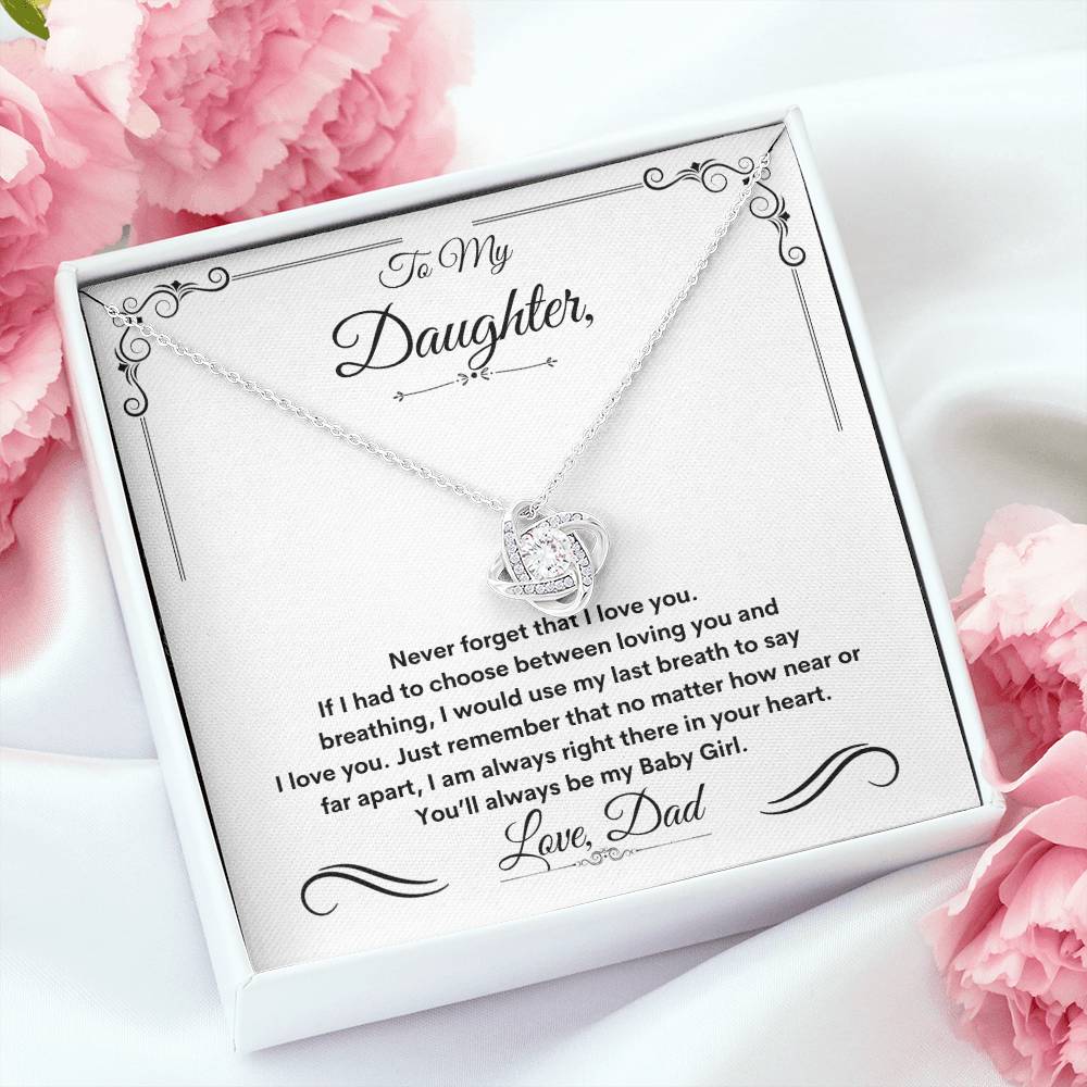 To My Daughter | Love Knot Necklace | Love Dad