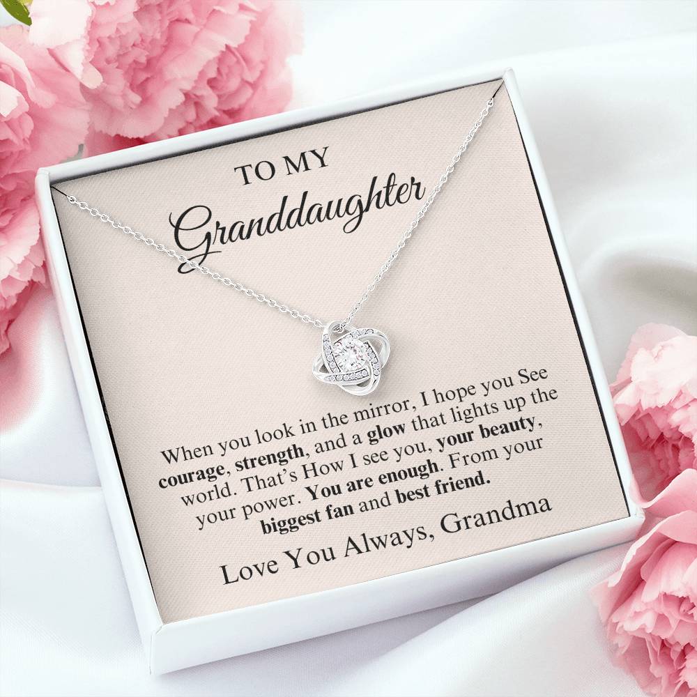 To My Granddaughter | Love Knot Necklace | Love Always Grandma