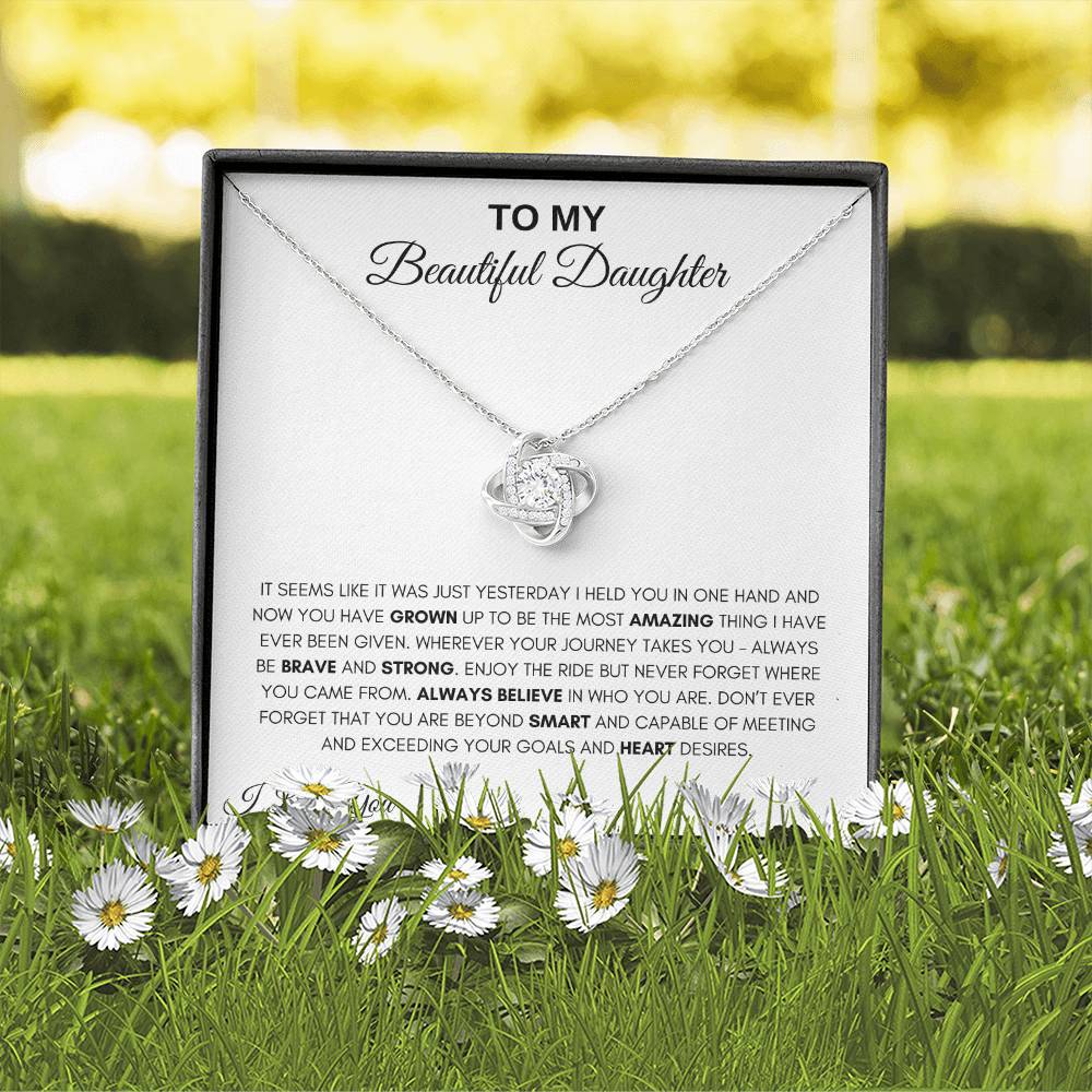 To My Beautiful Daughter | Love Knot Necklace