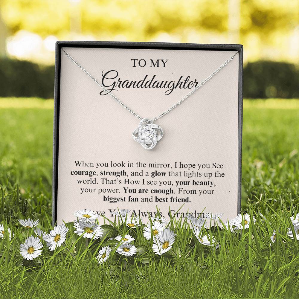 To My Granddaughter | Love Knot Necklace | Love Always Grandma