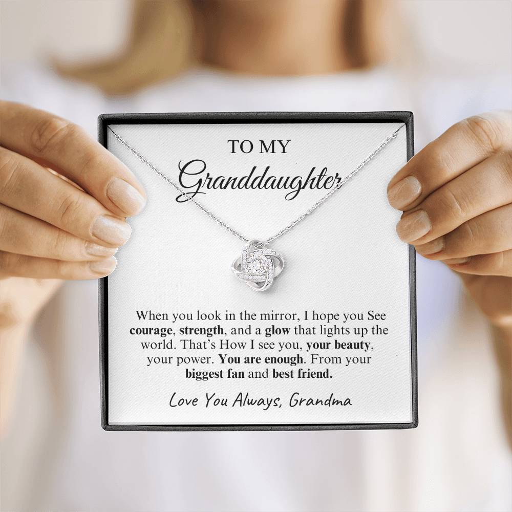 To My Granddaughter | Love Knot Necklace | Love You Always