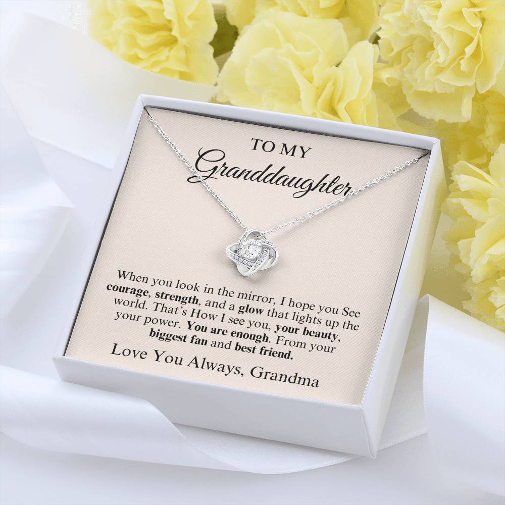 To My Granddaughter | Love Knot Necklace | Love Always Grandma