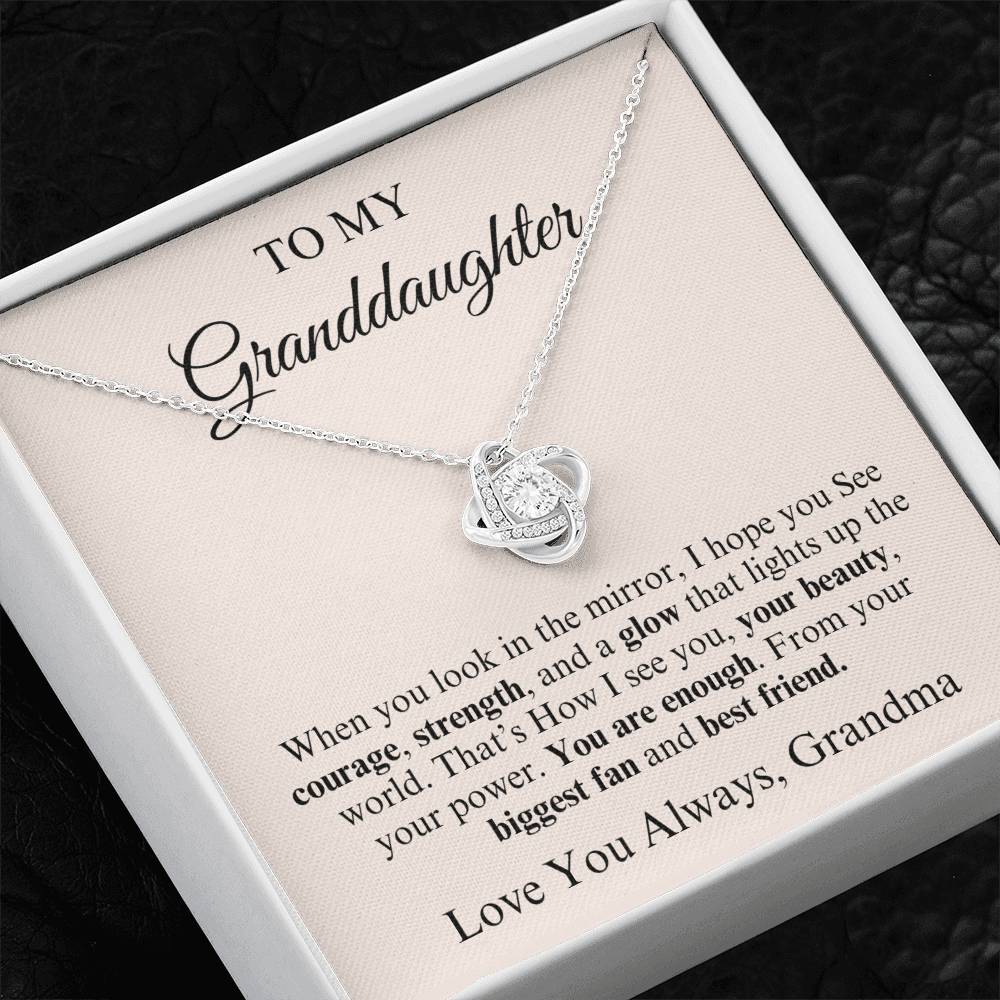 To My Granddaughter | Love Knot Necklace | Love Always Grandma