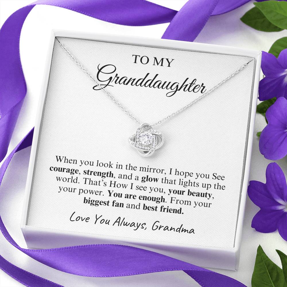 To My Granddaughter | Love Knot Necklace | Love You Always