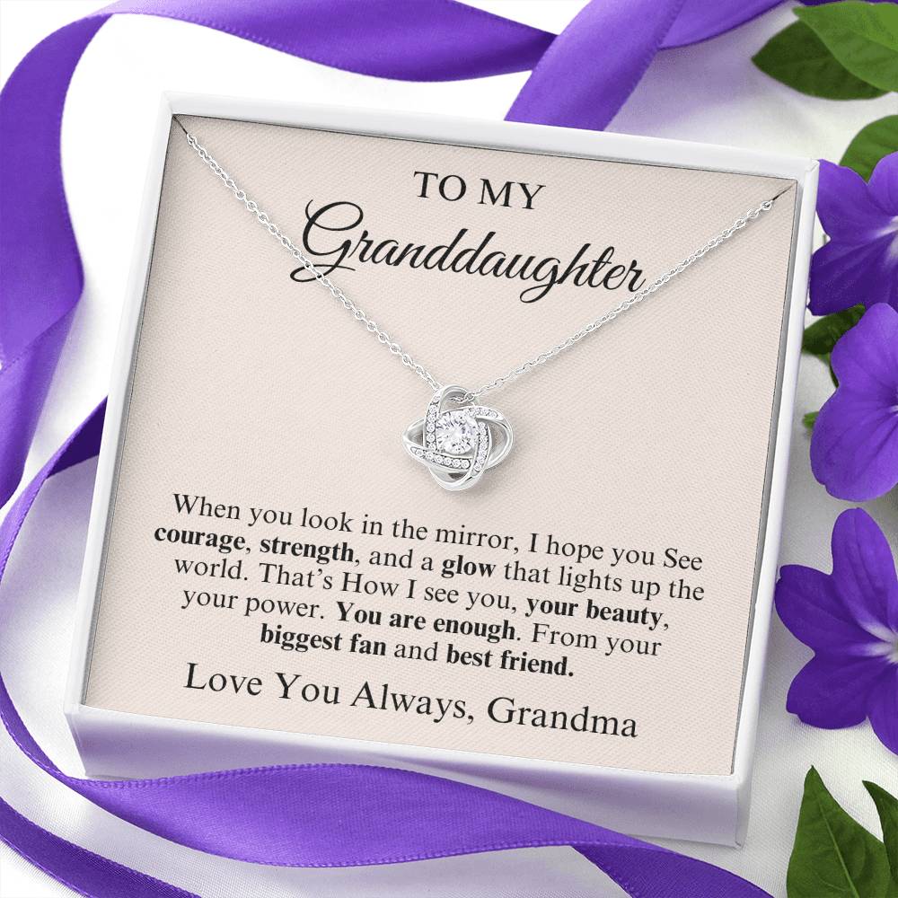 To My Granddaughter | Love Knot Necklace | Love Always Grandma