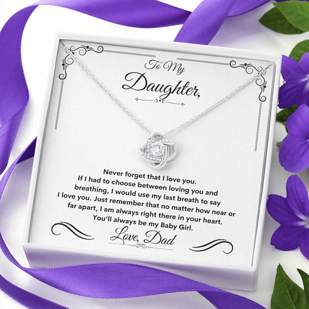 To My Daughter | Love Knot Necklace | Love Dad