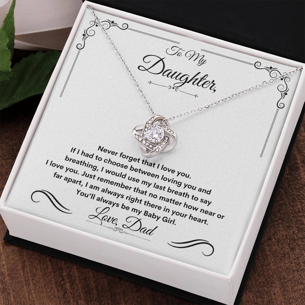 To My Daughter | Love Knot Necklace | Love Dad