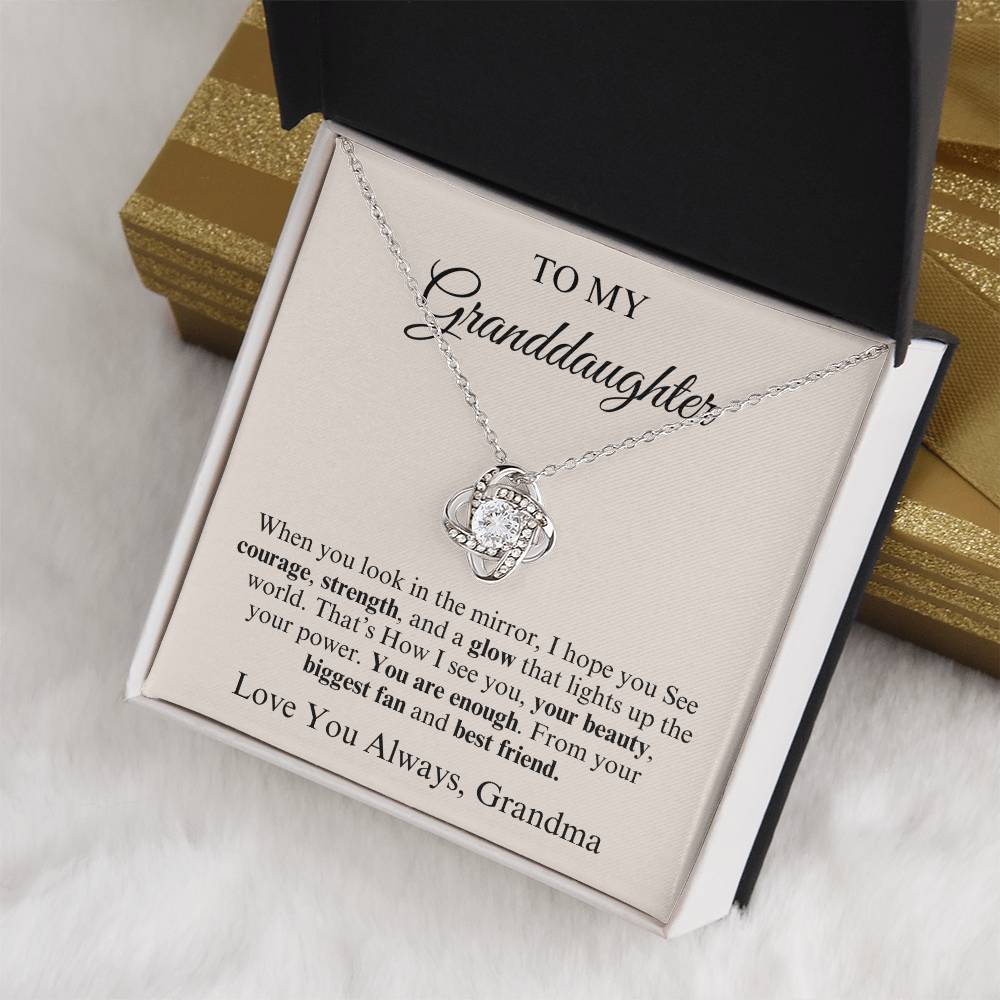 To My Granddaughter | Love Knot Necklace | Love Always Grandma