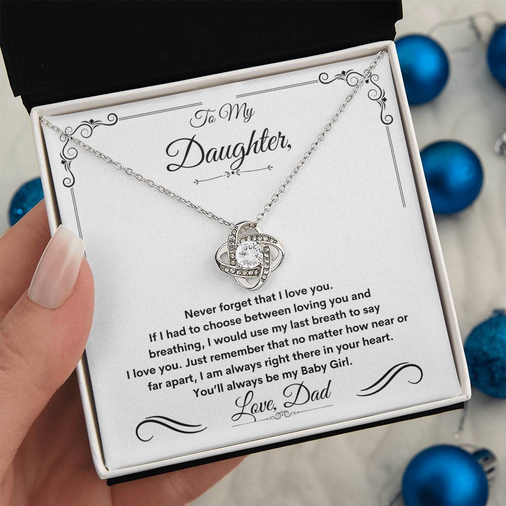 To My Daughter | Love Knot Necklace | Love Dad