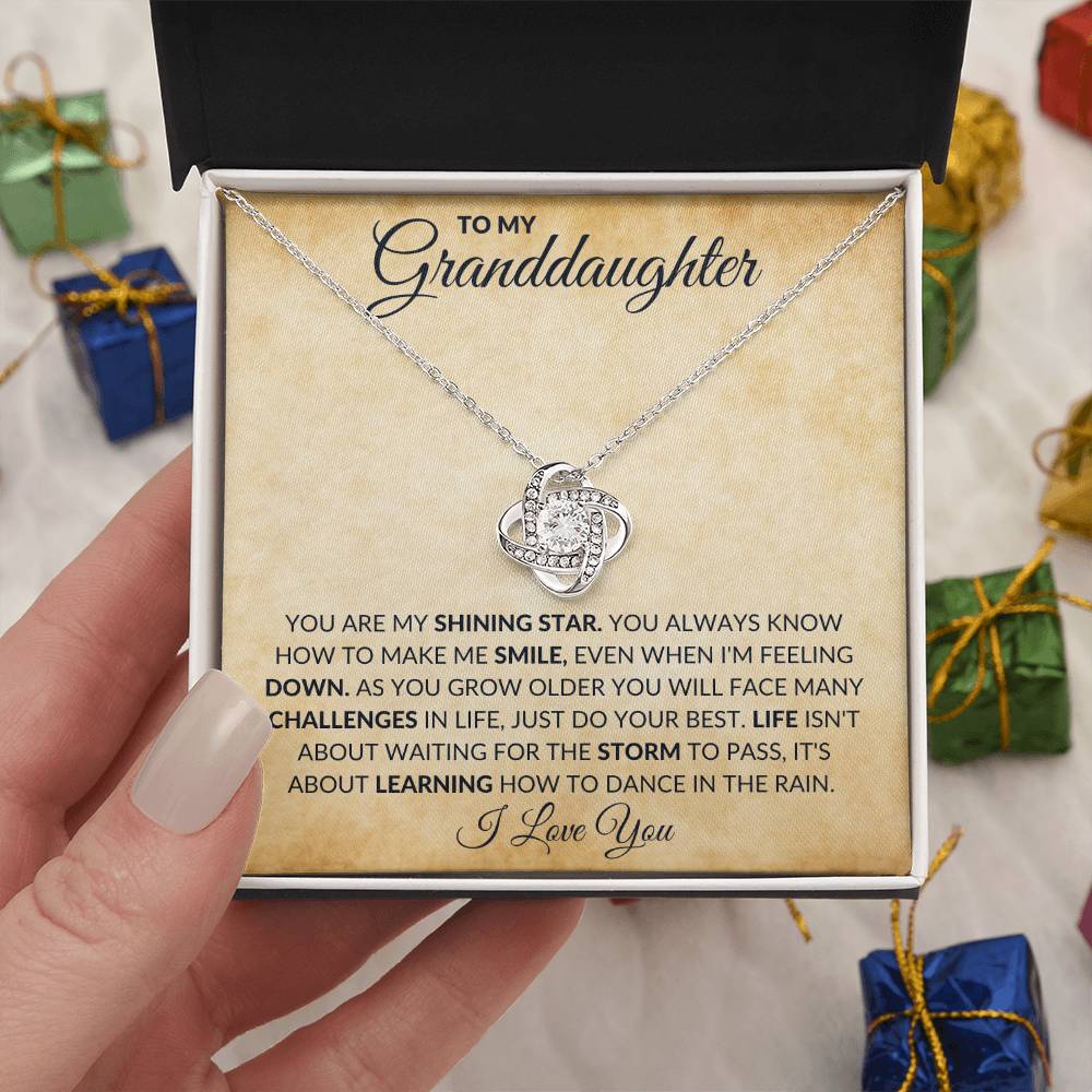 To My Granddaughter | Love Knot Necklace | I Love You