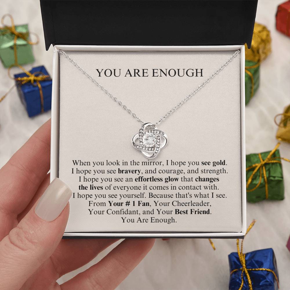 You Are Enough | Love Knot Necklace