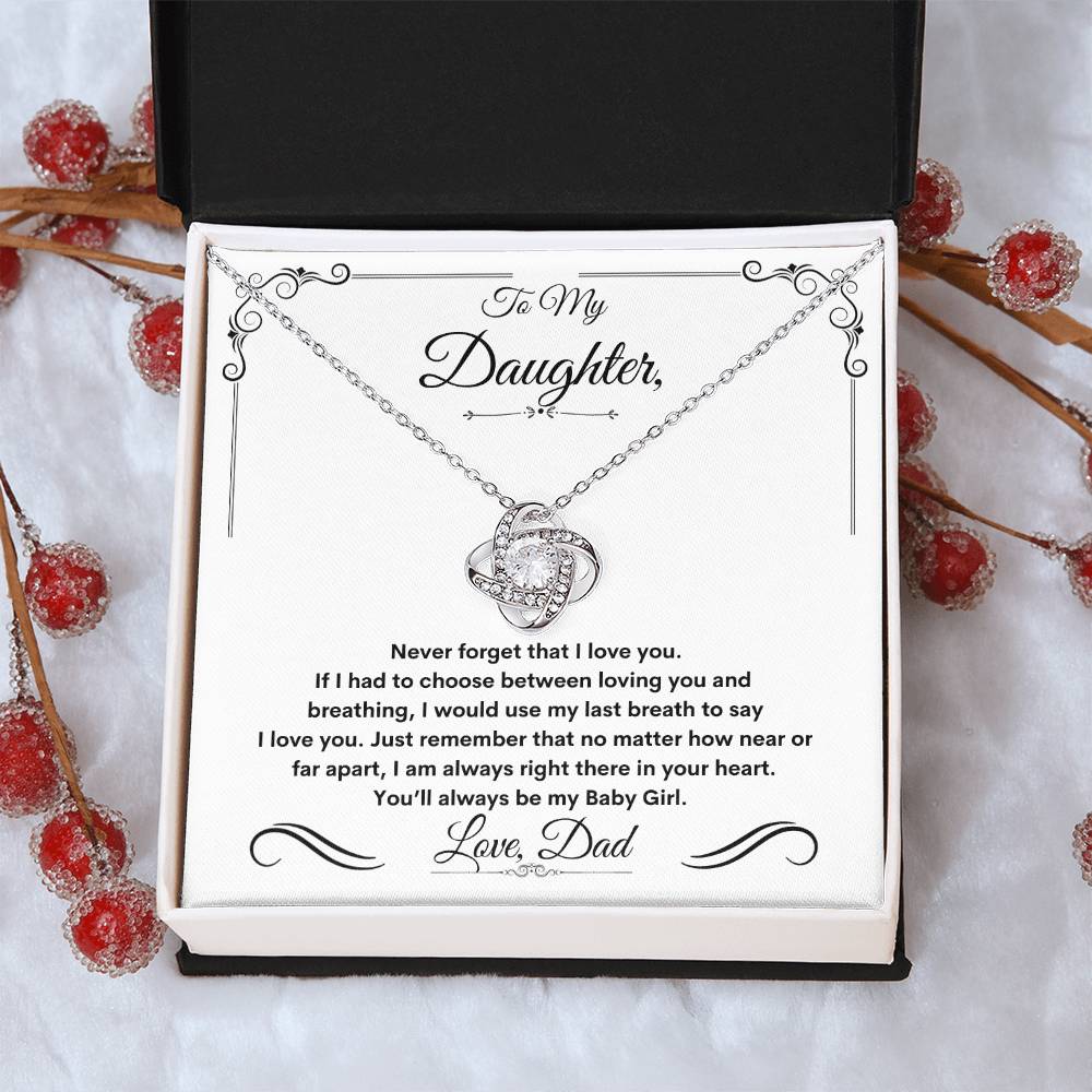 To My Daughter | Love Knot Necklace | Love Dad