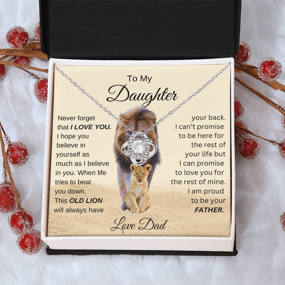 To My Daughter | Love Knot Necklace | Love Dad | Hurry! Selling Out Fast