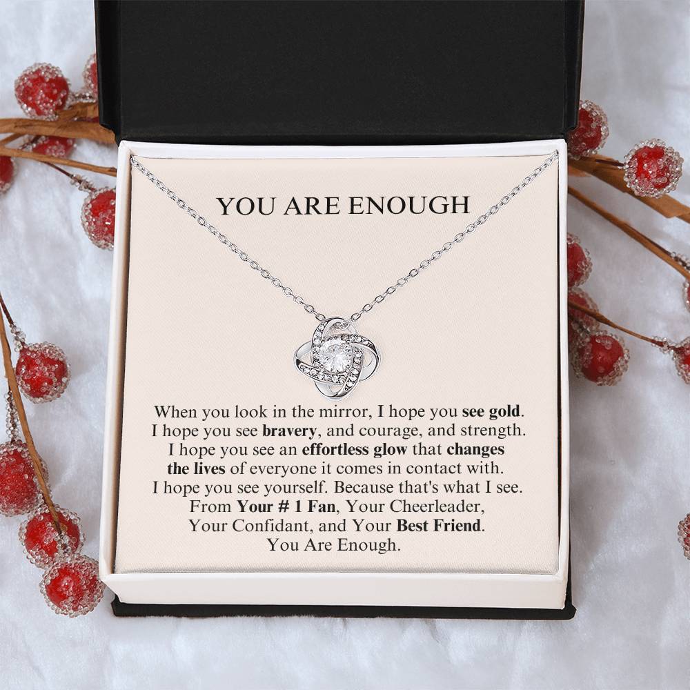 You Are Enough | Love Knot Necklace