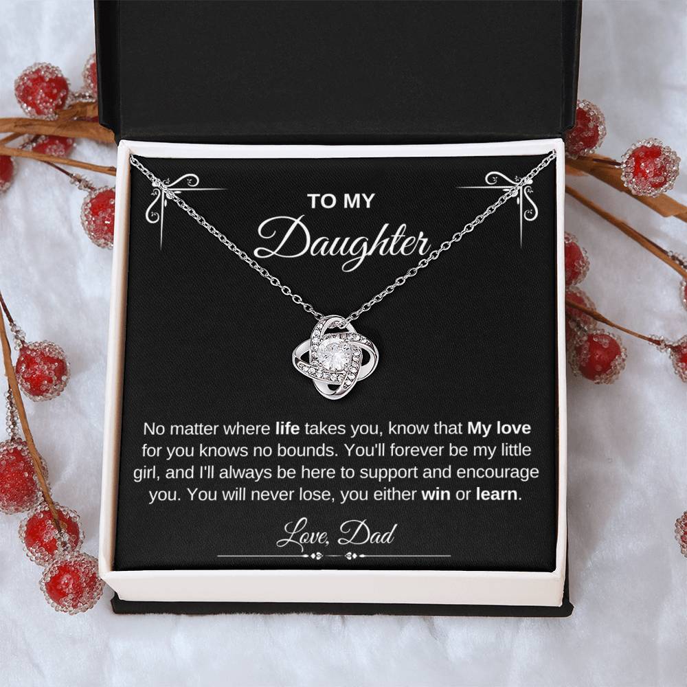 To My Daughter | Love Knot Necklace | Love Dad