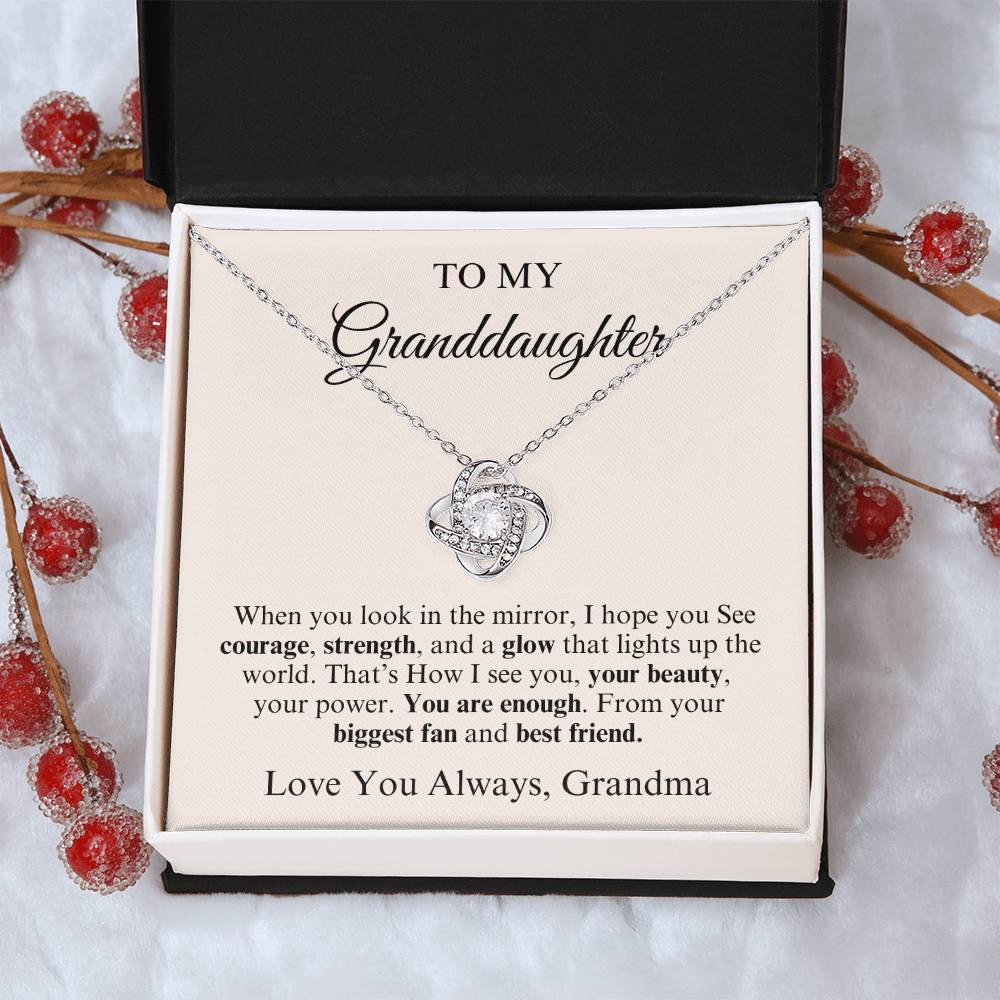 To My Granddaughter | Love Knot Necklace | Love Always Grandma