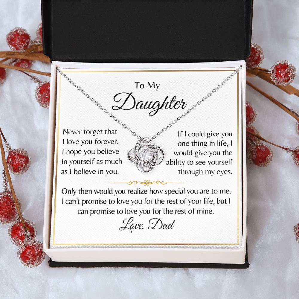 To My Daughter | Love Knot Necklace | Love Dad