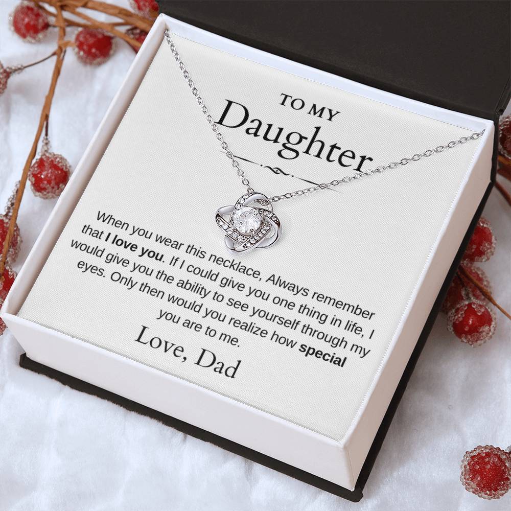 To My Daughter | Love Knot Necklace | Love Dad