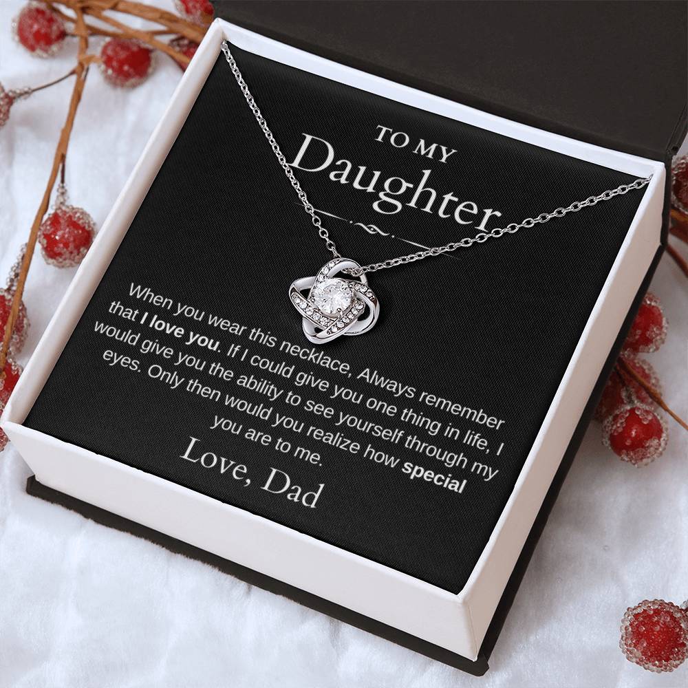 To My Daughter | Love Knot Necklace | Love Dad