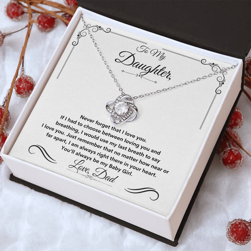 To My Daughter | Love Knot Necklace | Love Dad