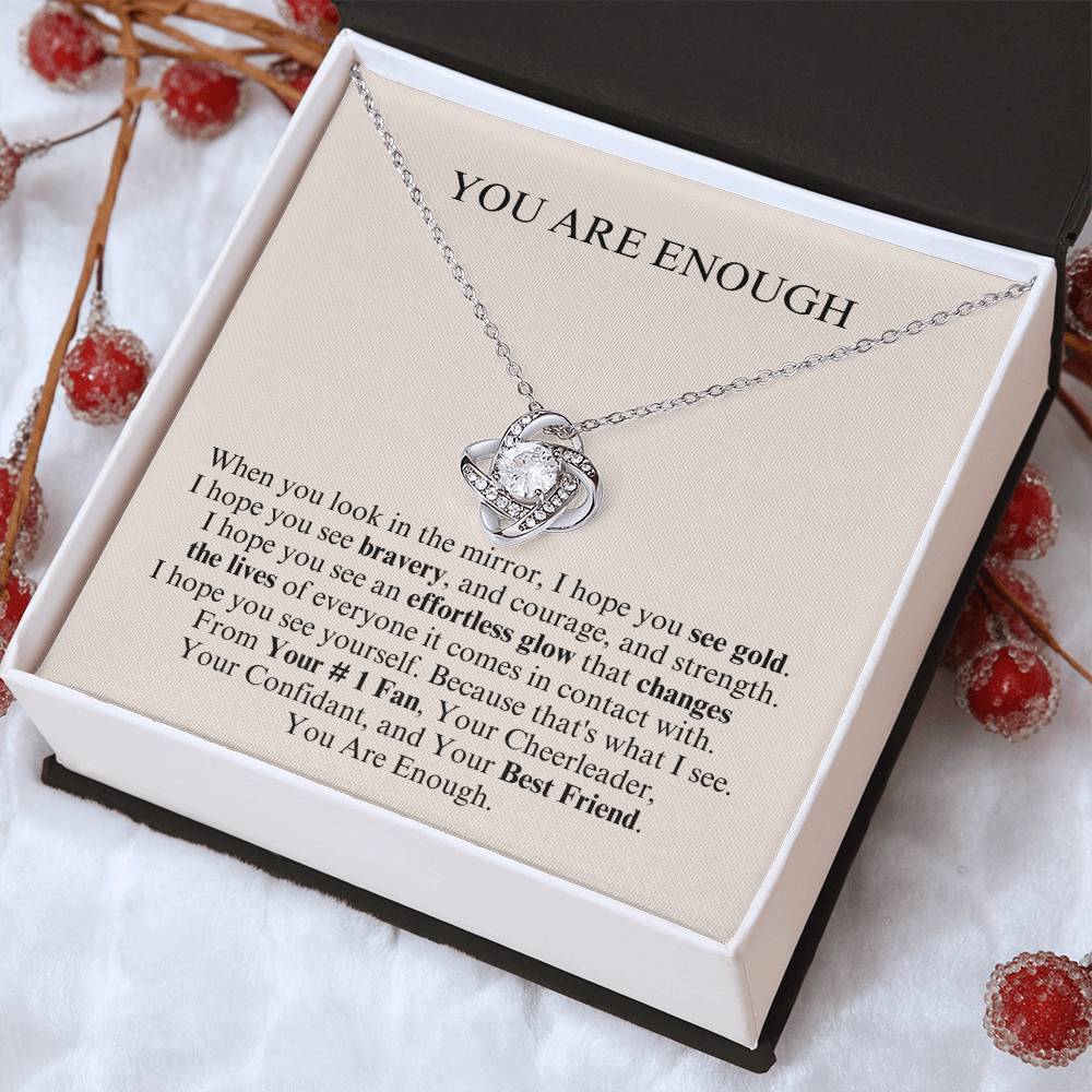 You Are Enough | Love Knot Necklace