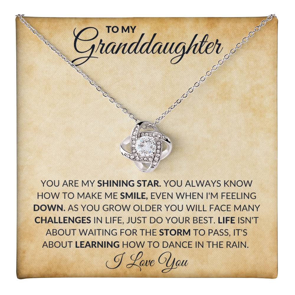 To My Granddaughter | Love Knot Necklace | I Love You