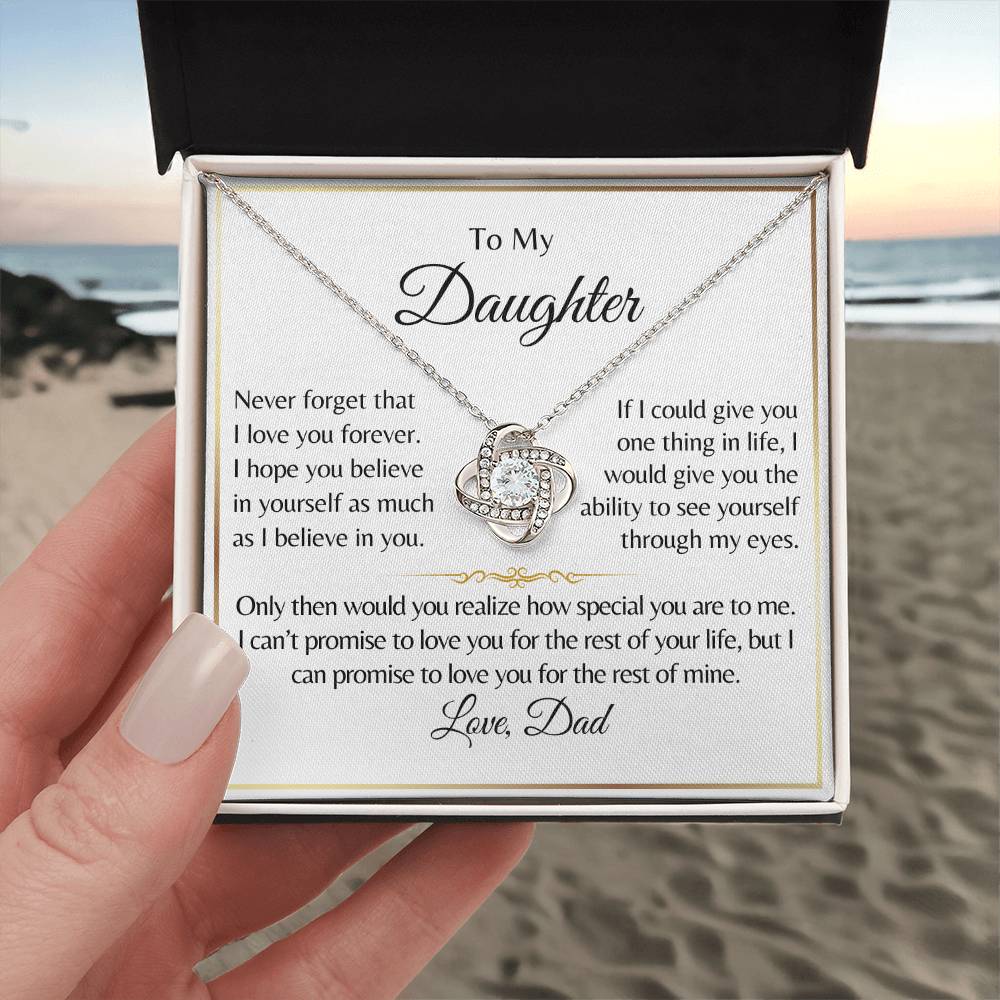 To My Daughter | Love Knot Necklace | Love Dad