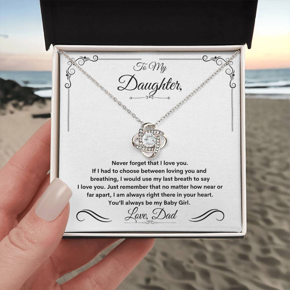 To My Daughter | Love Knot Necklace | Love Dad