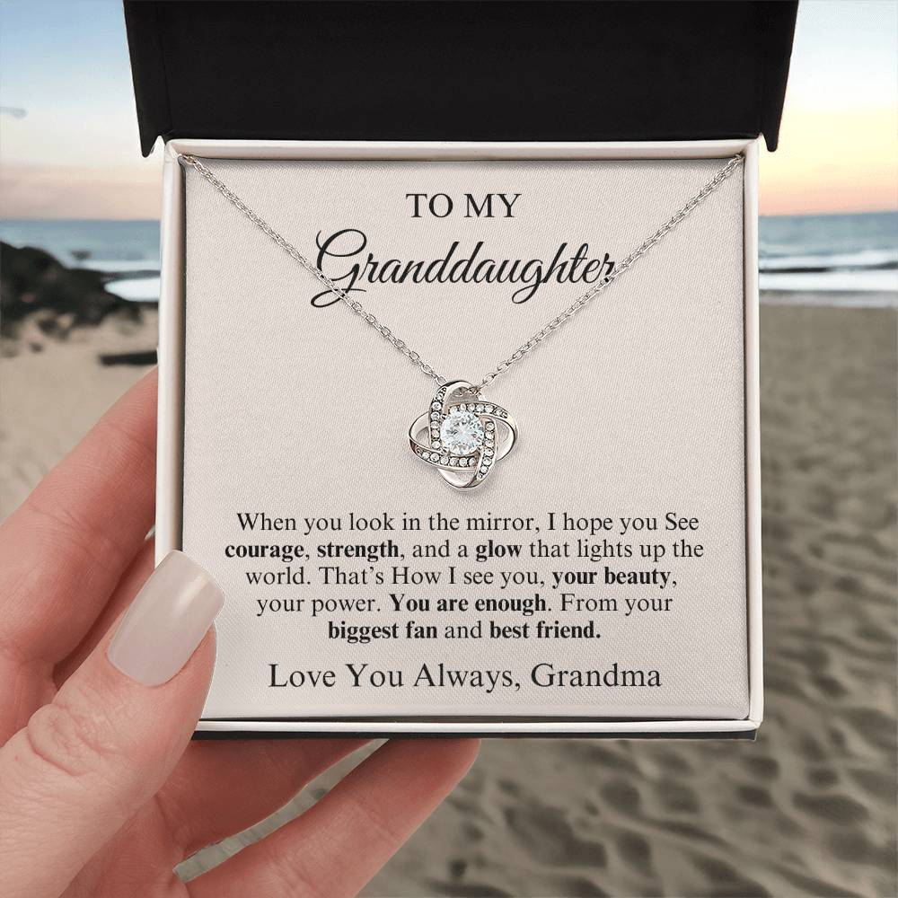 To My Granddaughter | Love Knot Necklace | Love Always Grandma