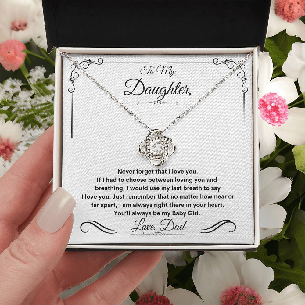 To My Daughter | Love Knot Necklace | Love Dad