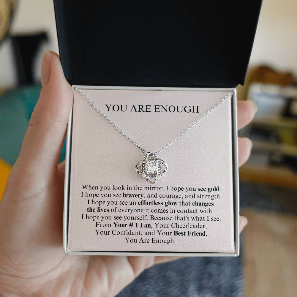 You Are Enough | Love Knot Necklace