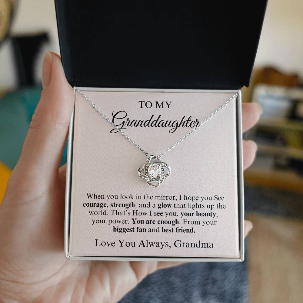 To My Granddaughter | Love Knot Necklace | Love Always Grandma