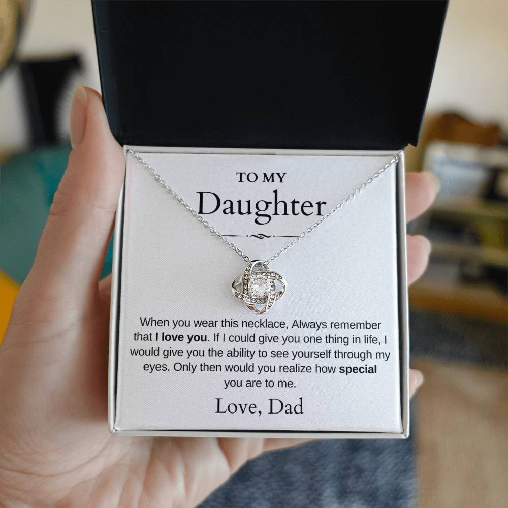 To My Daughter | Love Knot Necklace | Love Dad