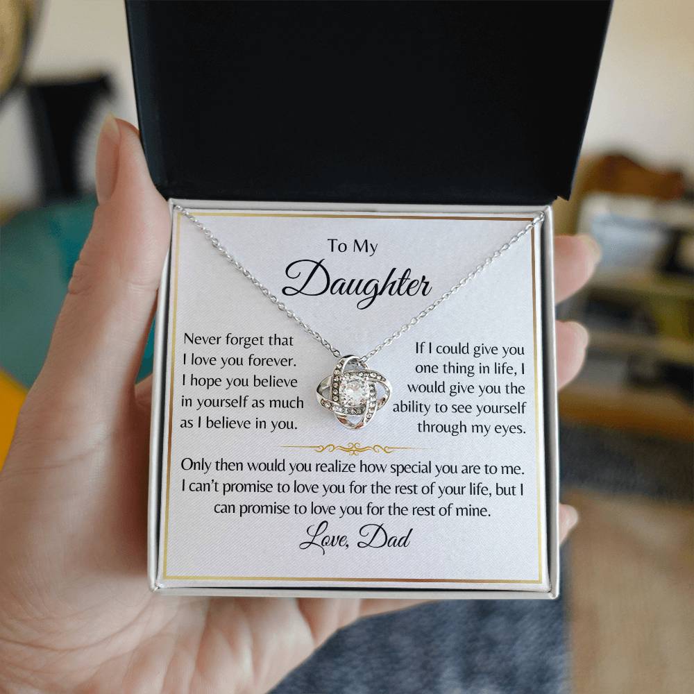 To My Daughter | Love Knot Necklace | Love Dad