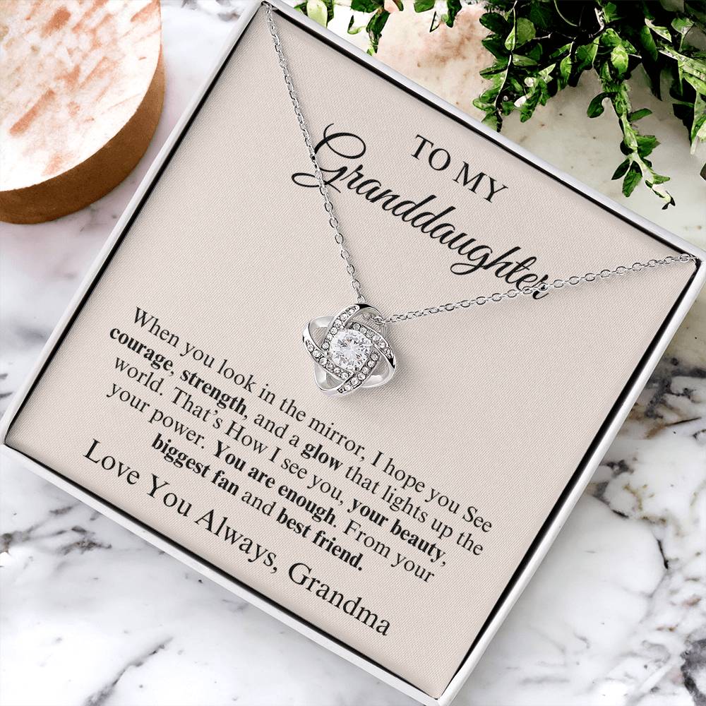 To My Granddaughter | Love Knot Necklace | Love Always Grandma