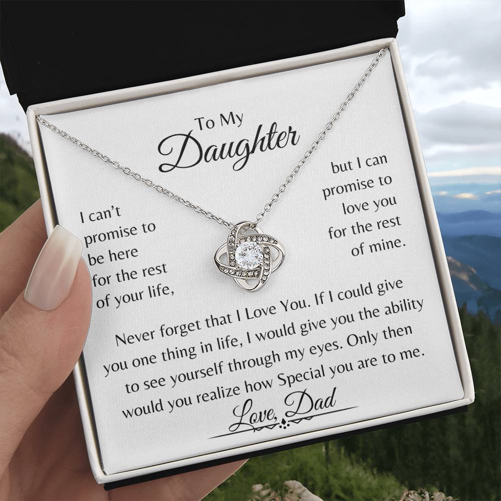 To My Daughter | Love Knot Necklace | Love Dad | Limited Supply