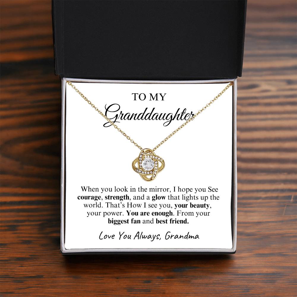 To My Granddaughter | Love Knot Necklace | Love You Always