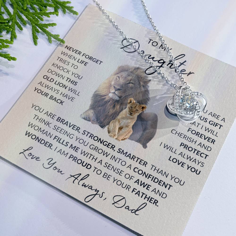 To My Daughter | Love Knot Necklace | Love Dad | Limited Supply