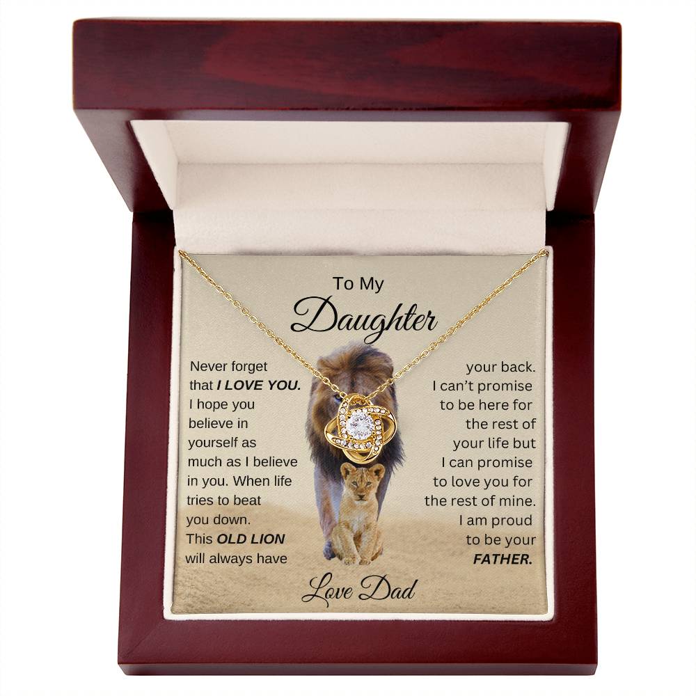 To My Daughter | Love Knot Necklace | Love Dad | Hurry! Selling Out Fast