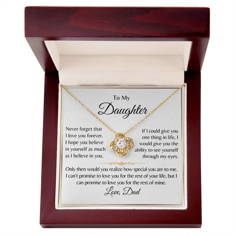 To My Daughter | Love Knot Necklace | Love Dad