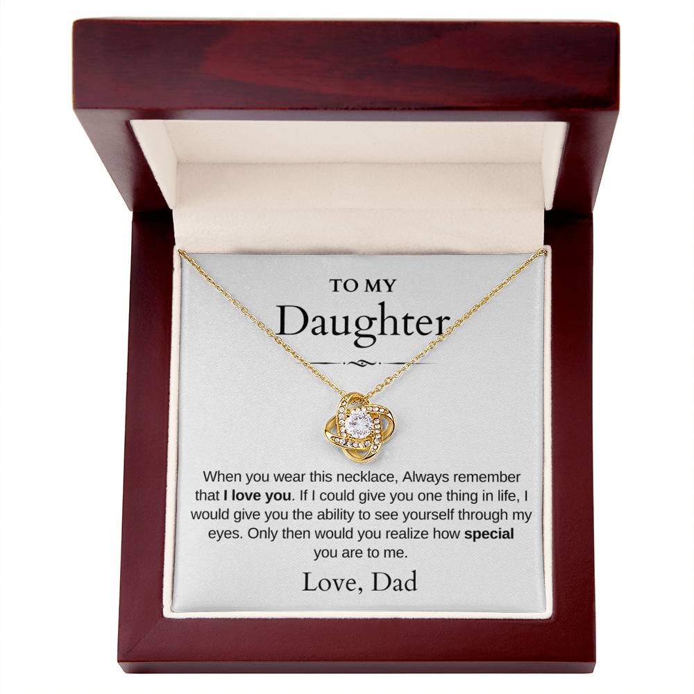 To My Daughter | Love Knot Necklace | Love Dad